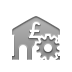 bank,pound,gear icon