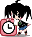 alarm, cartoon, clock, japan, time, timer, watch svg vector icon