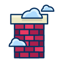 chimney, cloud, fireplace, house, real estate svg vector icon