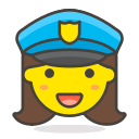 1, officer, police, woman svg vector icon