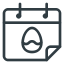 calendar, celebration, easter, holiday svg vector icon