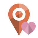 location,heart icon