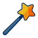 christmas, design, magic, magician, tool, wand svg vector icon