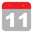 calendar, eleven, event, hovytech, one, schedule, time svg vector icon