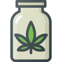 addiction, drug, fun, jar, marijuana svg vector icon