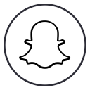 chat, circles, line, neon, snap, snapchat, social svg vector icon