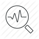 analytics, diagram, graph, report, search, statistics, web icon