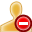 user,yellow,delete,del,remove,account,profile,people,human icon