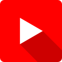 play, red, shadow, square, tube, you, youtube svg vector icon