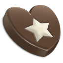 star,favourite,bookmark,chocolate,heart icon