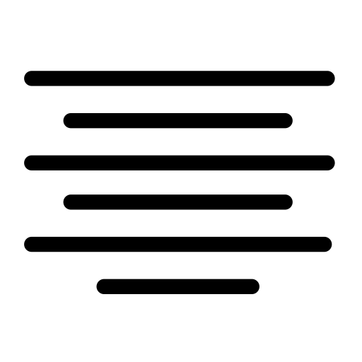 Centered Alignment svg vector icon