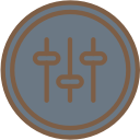 audio, media, media player, music, settings, video player svg vector icon