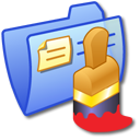 folder,blue,paint,draw,painting icon