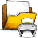 folder,print icon