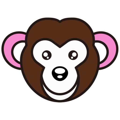 Monkey svg vector icon
