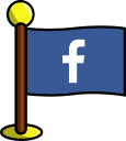 facebook, flag, media, networking, social svg vector icon