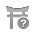 shinto,temple,help icon