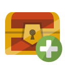 treasure,chest,add icon