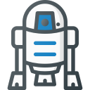 droid, r2d2, robot, star, wars svg vector icon