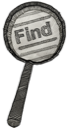 find, grunge, search icon