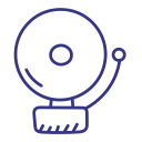 alarm, attention, bell, school svg vector icon
