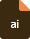ai file firmat, document, extension, file, format svg vector icon