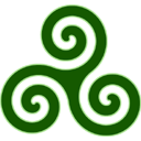 green,triskele,knot,knotting icon