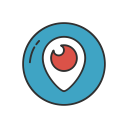 logo, periscope, social media, videos svg vector icon