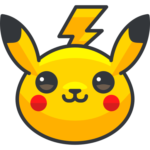 Pikachu svg vector icon