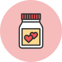 love, pills, pot svg vector icon