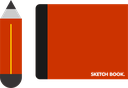 book, sketch icon