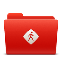 common, folder, new, red, soda icon
