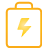 basic, battery, yellow icon