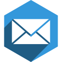 hexagon, mail, media, shadow, social svg vector icon