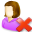 user,female,delete,del,remove,profile,member,person,people,human,woman,account icon