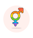 bisexual, lgbtq, sign svg vector icon