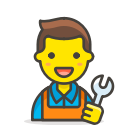 1, man, mechanic svg vector icon