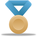 blue, bronze, metal icon