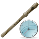 flute,clock,instrument,alarm,time,history,alarm clock icon