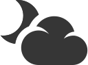 cloud, grey, moon, night, weather svg vector icon