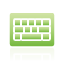 green, keyboard icon