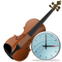 violin,clock,instrument,alarm,time,history,alarm clock icon
