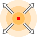 dispersion, move, run away, strategy, tactic svg vector icon