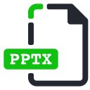 extension, file, pptx, presentation svg vector icon