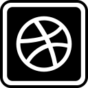 dribbble, media, social svg vector icon