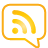 basic, comment, feed, yellow icon
