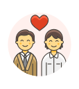 couple, gay, love svg vector icon