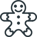 cake, christmas, cookie, gingerbread, sweet svg vector icon