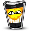 iphone,happy,funny,smile,fun,mobile phone,cell phone,smartphone,emotion,emot icon