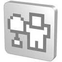 argent, argentine, blanch, button, digg, gray, grey, key, knob, pin, silver, silvern, silvery, snap, tack, white icon